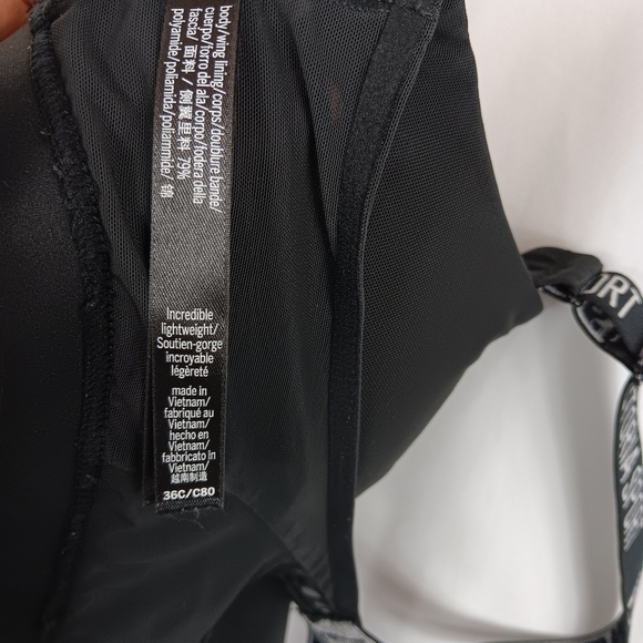 VICTORIA SPORT  Incredible Light Weight Sport Bra 36C Black - Picture 6 of 6
